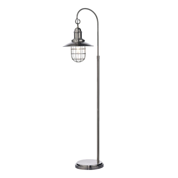 Dar Terrace TER4961 Antique Chrome Floor Lamp