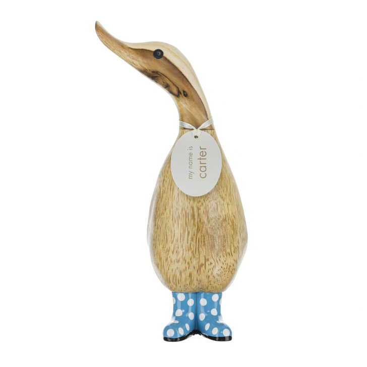 Dcuk Blue Spotty Boots Bamboo Root Duck