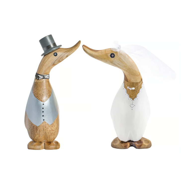 Dcuk Bride And Groom Pair Bamboo Root Ducks