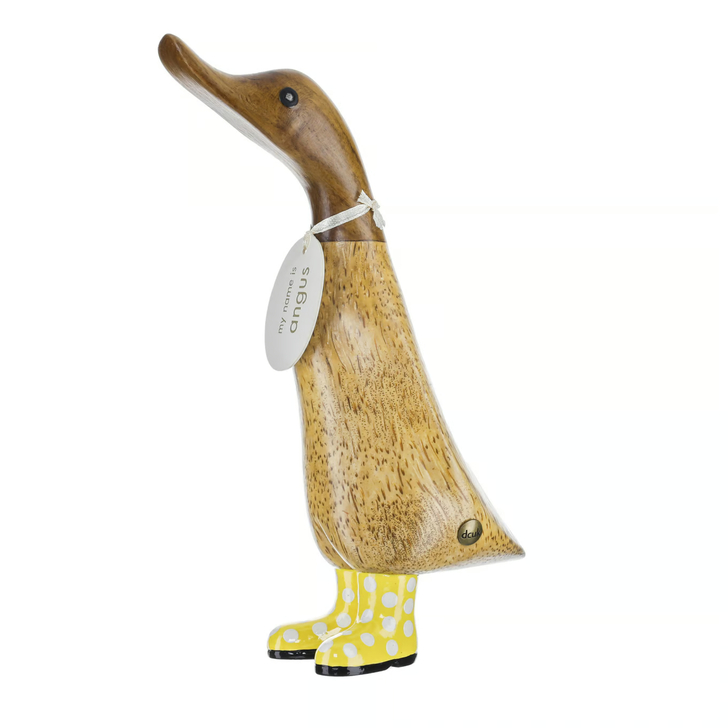 Dcuk Yellow Spotty Boots Bamboo Root Duck