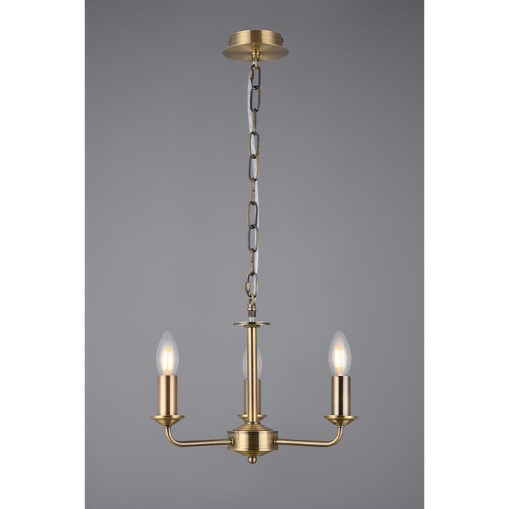 Deco Banyan D0355 Antique Brass 3 Light Pendant