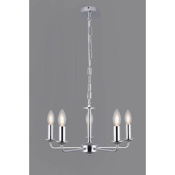 Deco Banyan D0357 Polished Chrome 5 Light Pendant