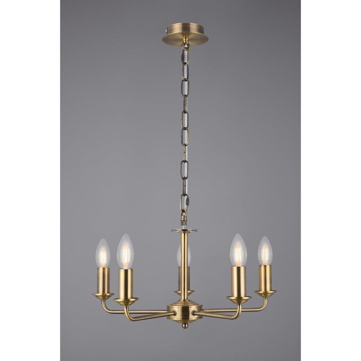 Deco Banyan D0358 Antique Brass 5 Light Pendant