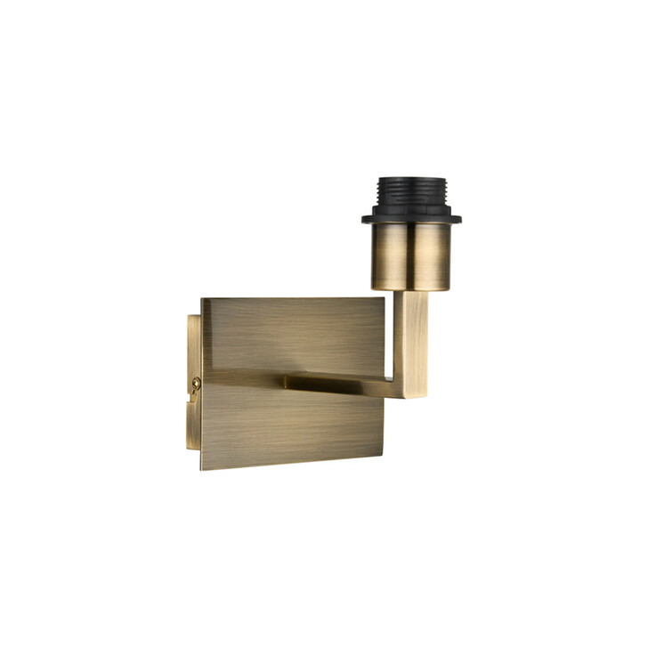 Deco Clara Antique Brass 1 Light Wall Lamp Switched (FRAME ONLY)