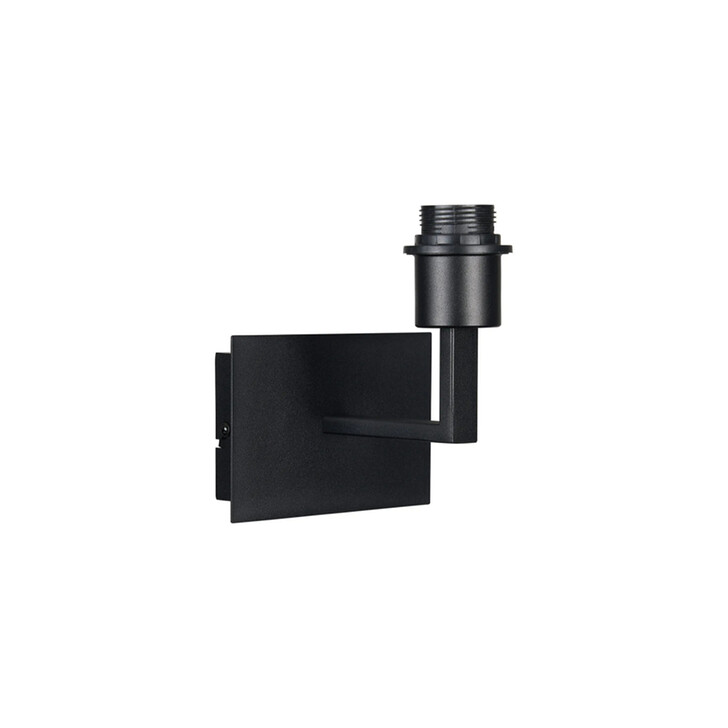 Deco Clara Satin Black 1 Light Wall Lamp Switched (FRAME ONLY)