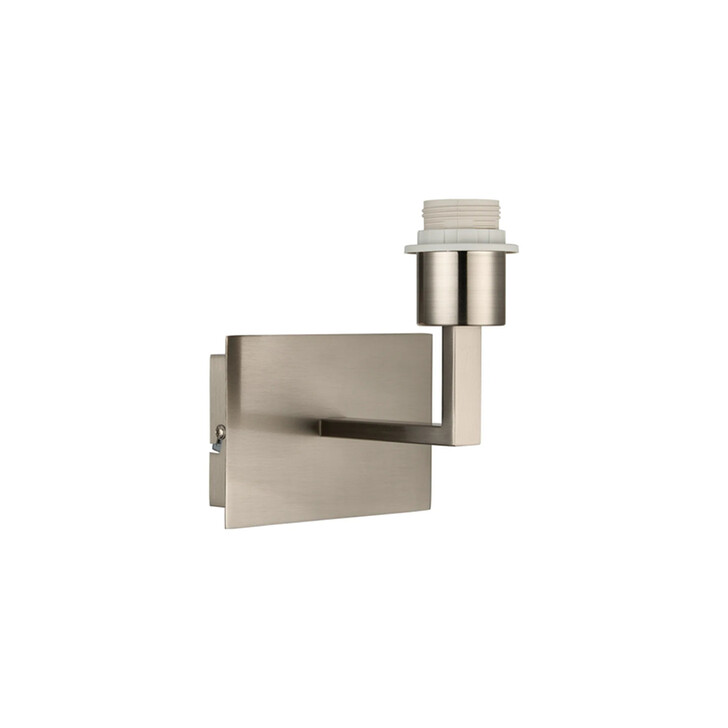 Deco Clara Satin Nickel 1 Light Wall Lamp Switched (FRAME ONLY)