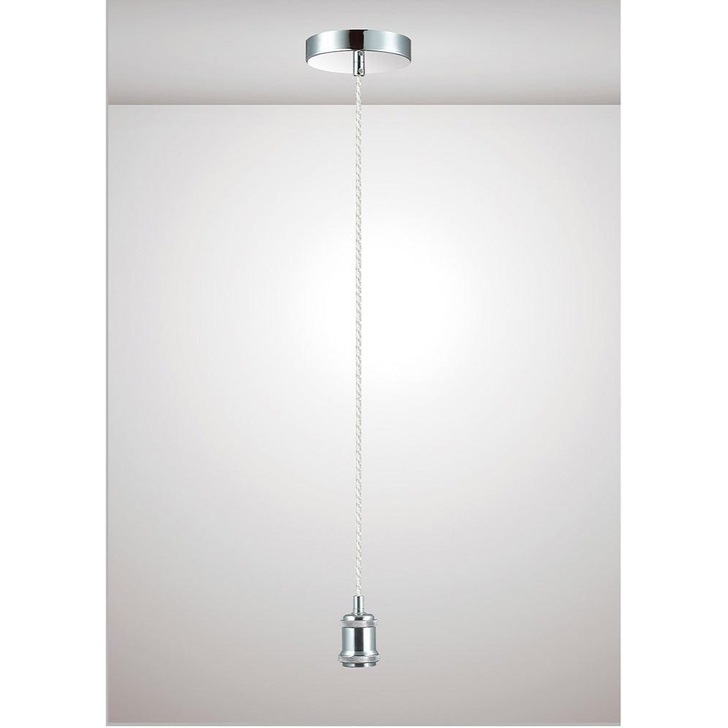 Deco Dreifa D0173 Polished Chrome With Clear Twisted Cable Ceiling Suspension Kit