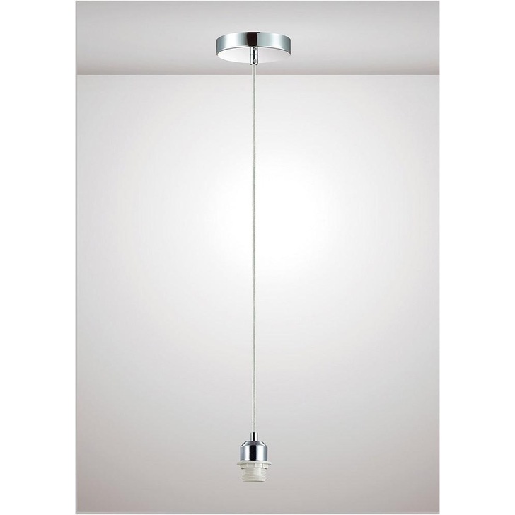 Deco Dreifa D0178 Polished Chrome With Clear Cable Ceiling Suspension Kit