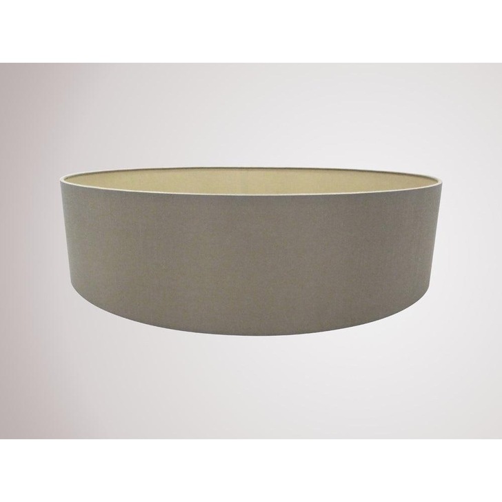 Deco Serena D0317 60cm Taupe Faux Silk Fabric Drum Shade With Halo Gold Inner