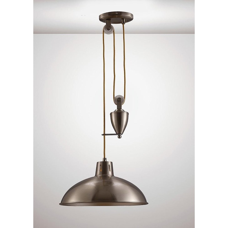 Deco Wellington D0148 Satin Nickel Rise & Fall Single Pendant