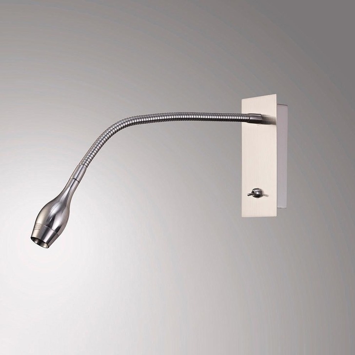 Deco Winslow D0206 Satin Nickel LED Flexible Wall Light - 3000K