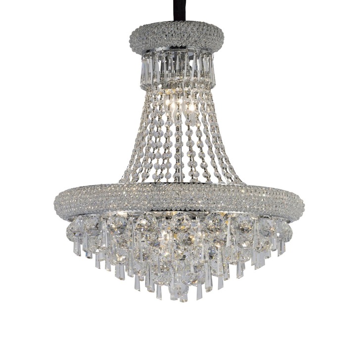 Diyas Alexandra IL31450 Polished Chrome 9 Light Crystal Pendant