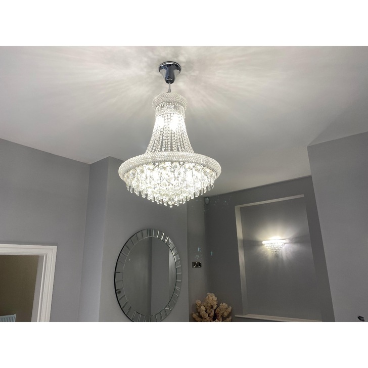 Diyas Alexandra IL31451 Polished Chrome 13 Light Crystal Pendant