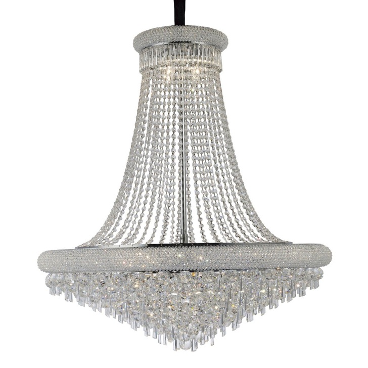 Diyas Alexandra IL31453 Polished Chrome 20 Light Crystal Pendant