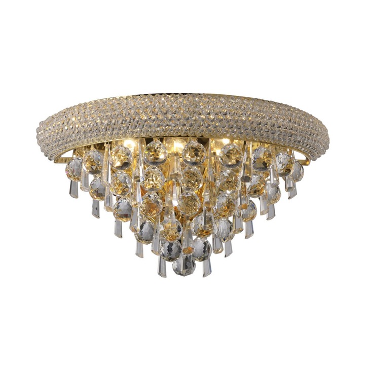 Diyas Alexandra IL32101 French Gold 3 Light Crystal Wall Light