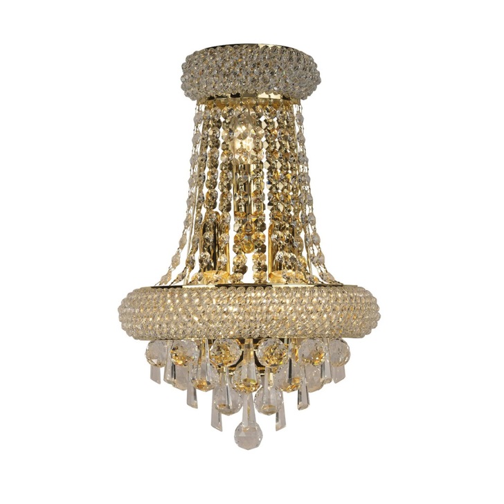 Diyas Alexandra IL32102 French Gold 3 Light Crystal Wall Light