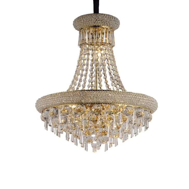 Diyas Alexandra IL32110 French Gold 9 Light Crystal Pendant