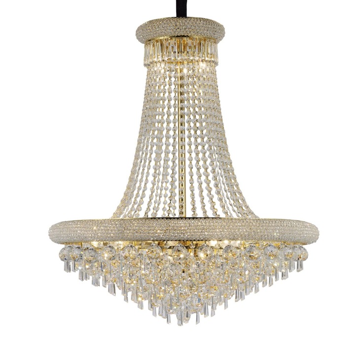 Diyas Alexandra IL32112 French Gold 18 Light Crystal Pendant