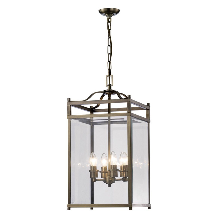 Diyas Aston IL31113 Antique Brass 4 Light Pendant