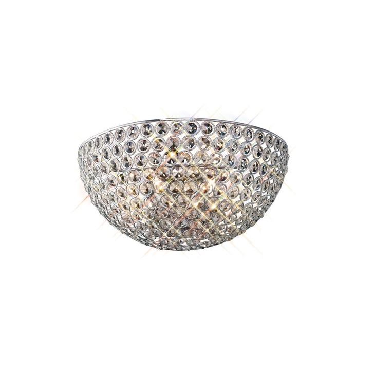 Diyas Ava IL30198 Polished Chrome 2 Light Crystal Wall Light