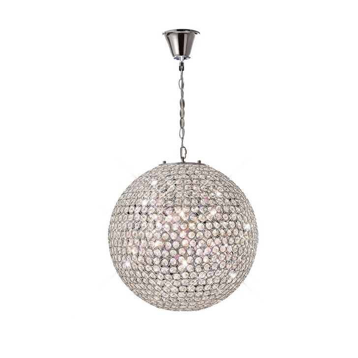 Diyas Ava IL30201 Polished Chrome 7 Light Crystal Pendant