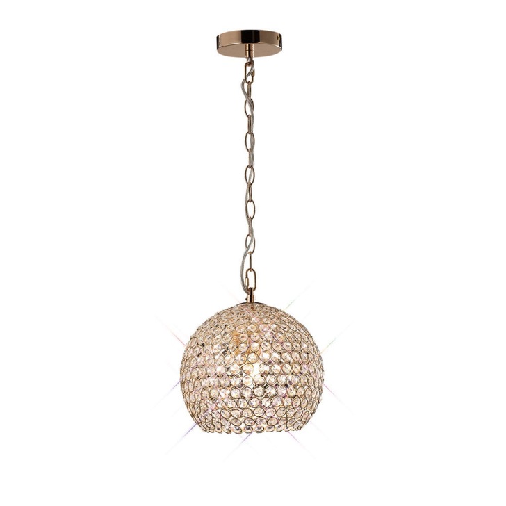 Diyas Ava IL30751 French Gold 4 Light Crystal Pendant