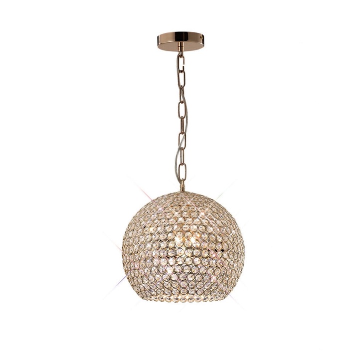 Diyas Ava IL30752 French Gold 5 Light Crystal Pendant