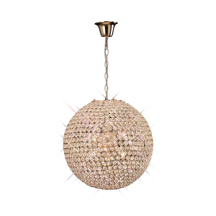 Diyas Ava IL30753 French Gold 7 Light Crystal Pendant