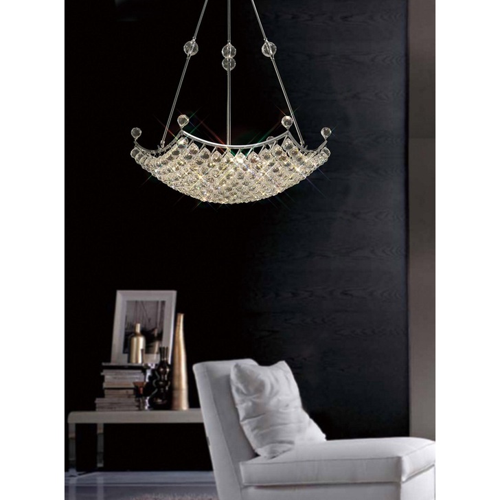 Diyas Cesto IL30058 Polished Chrome 12 Light Crystal Pendant