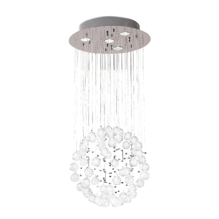 Diyas Colorado IL30780 Polished Chrome 4 Light Crystal Pendant