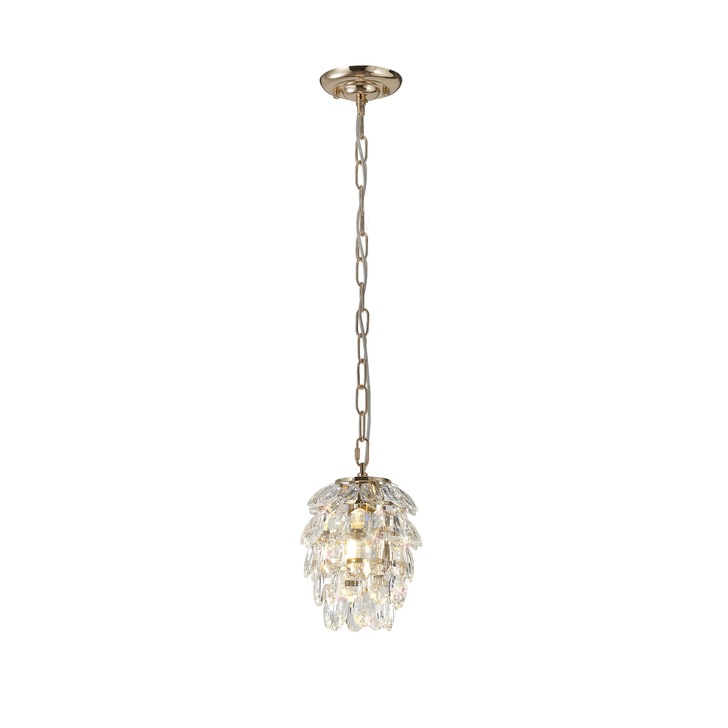 Diyas Coniston French Gold 1 Light Crystal Pendant - IL32839