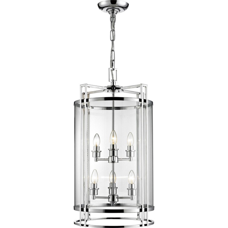 Diyas Eaton IL31084 Polished Chrome 6 Light Pendant