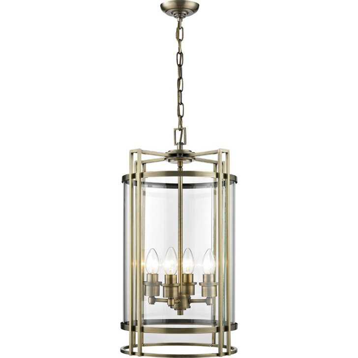 Diyas Eaton IL31093 Antique Brass 4 Light Pendant