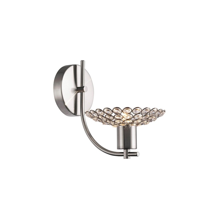 Diyas Ellen IL20605 Satin Nickel Single Crystal Wall Light