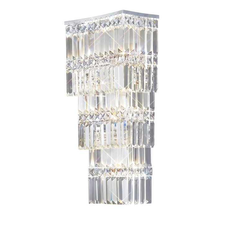 Diyas Gianni IL30640 Polished Chrome 4 Light Crystal Wall Light