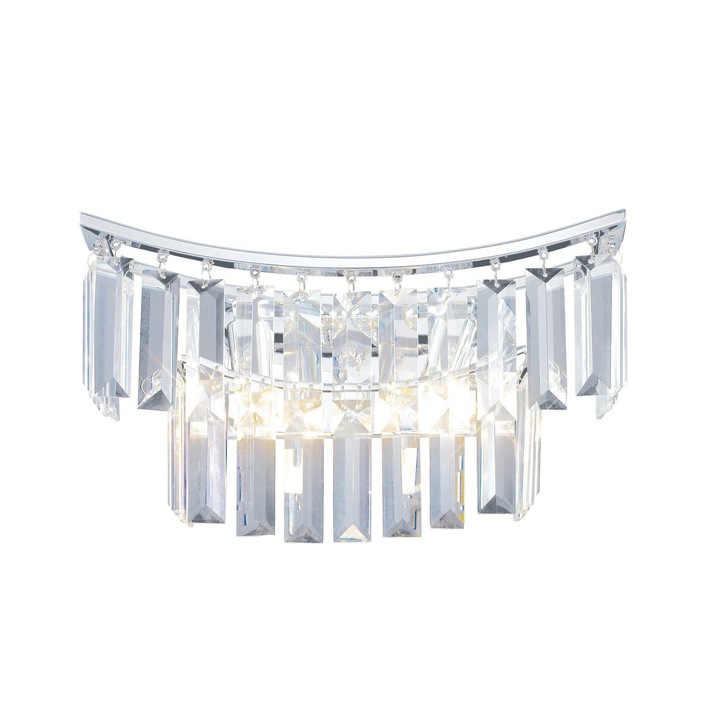 Diyas Gianni IL30641 Polished Chrome 2 Light Crystal Wall Light