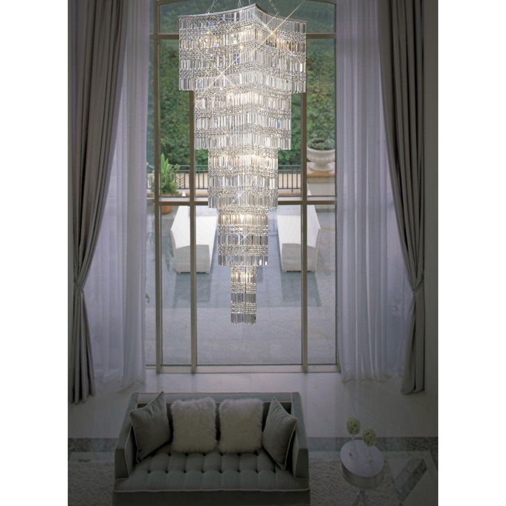 Diyas Gianni IL30645 Polished Chrome 15 Light Crystal Pendant