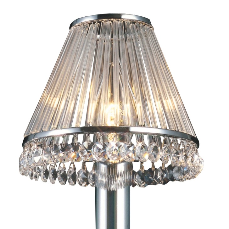 Diyas IL30100 Polished Chrome Crystal Clip On Shade