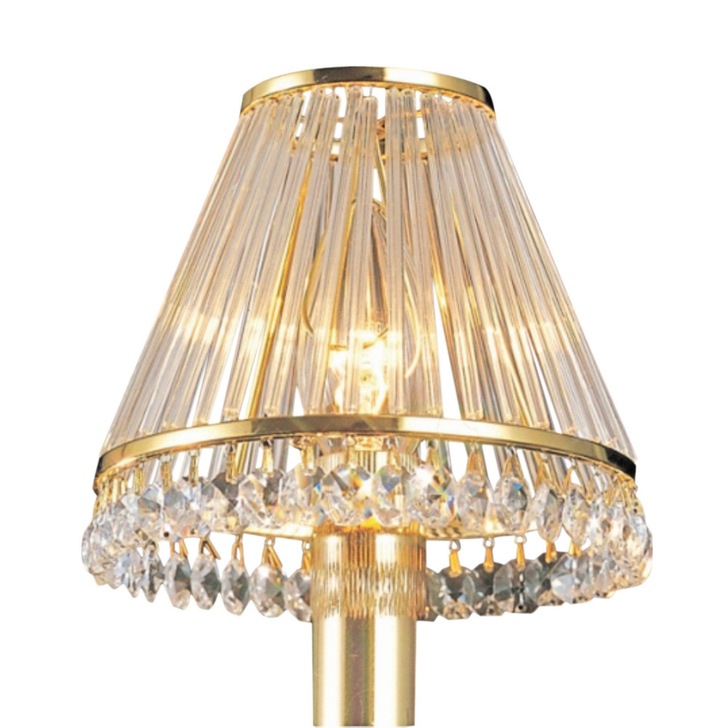 Diyas IL30200 French Gold Crystal Clip On Shade