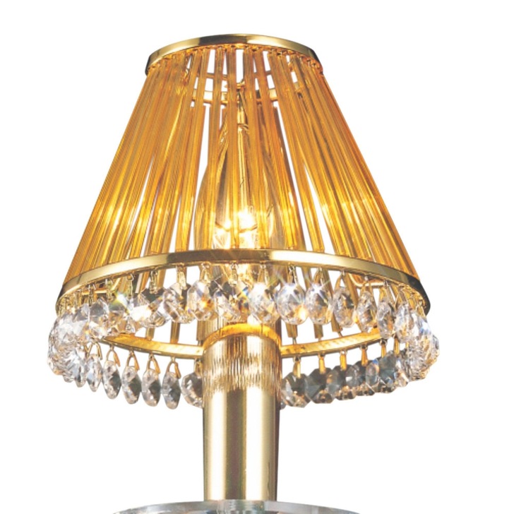 Diyas IL30500 French Gold Crystal Clip On Shade