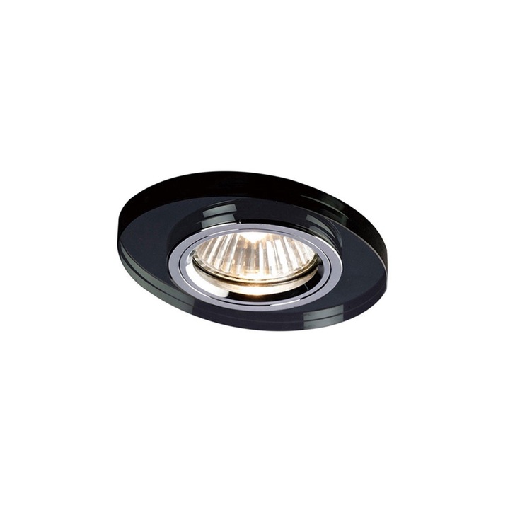 Diyas IL30808BL Oval Black Crystal Recessed Downlight