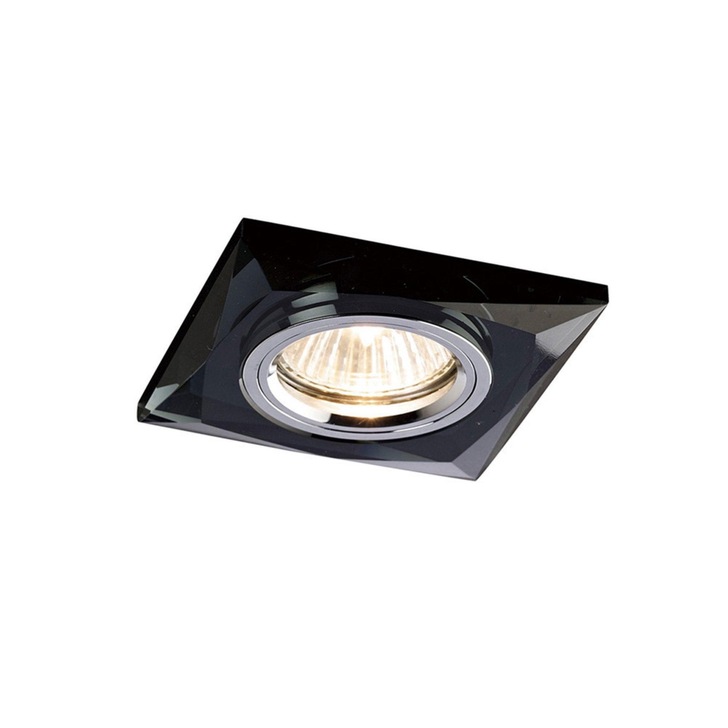 Diyas IL30812BL Chamfered Square Black Crystal Recessed Downlight