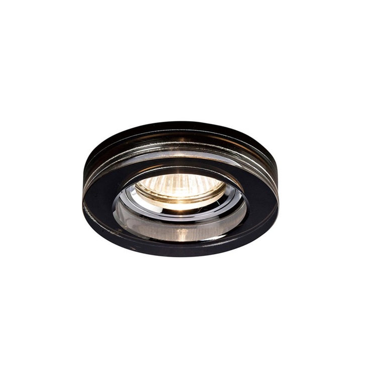 Diyas IL30821BL Round Black Crystal Recessed Downlight