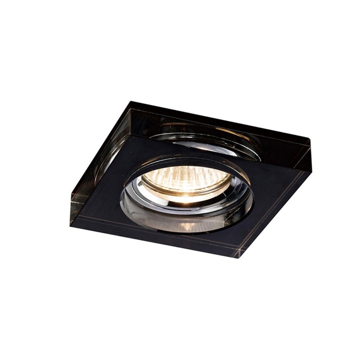 Diyas IL30822BL Square Black Crystal Recessed Downlight