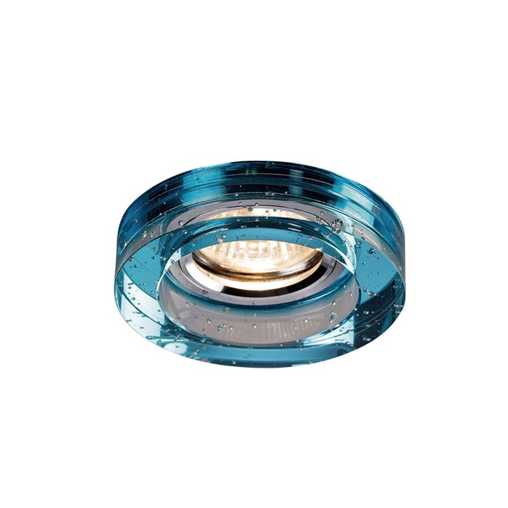 Diyas IL30831AQ Round Aqua Crystal Bubble Effect Recessed Downlight