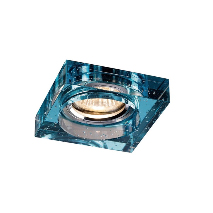 Diyas IL30832AQ Square Aqua Crystal Bubble Effect Recessed Downlight