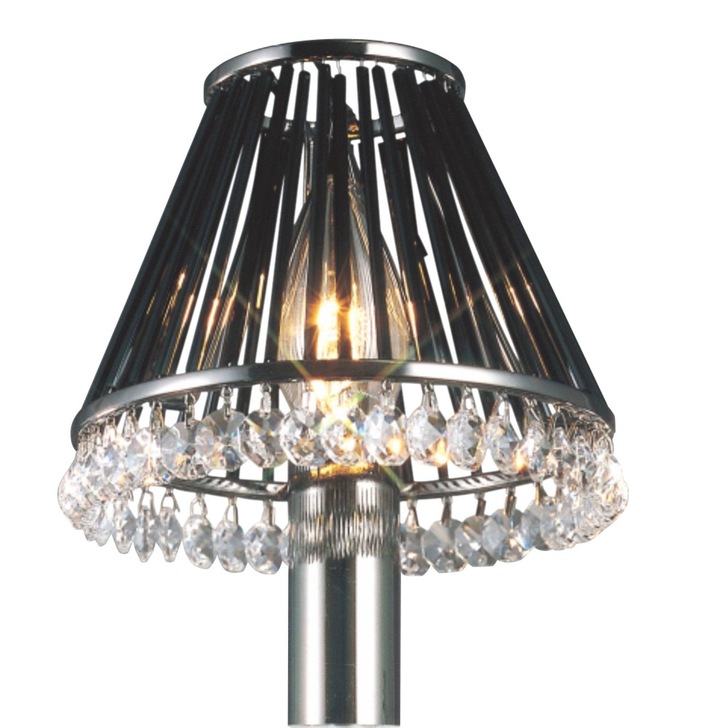 Diyas IL30900 Black Chrome Crystal Clip On Shade