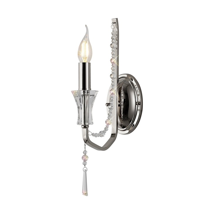 Diyas IL31740 Armand Polished Chrome Single Crystal Wall Light