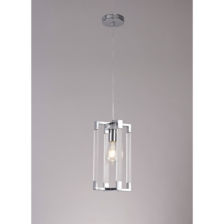 Diyas IL32781 Canto Polished Nickel/Acrylic Pendant