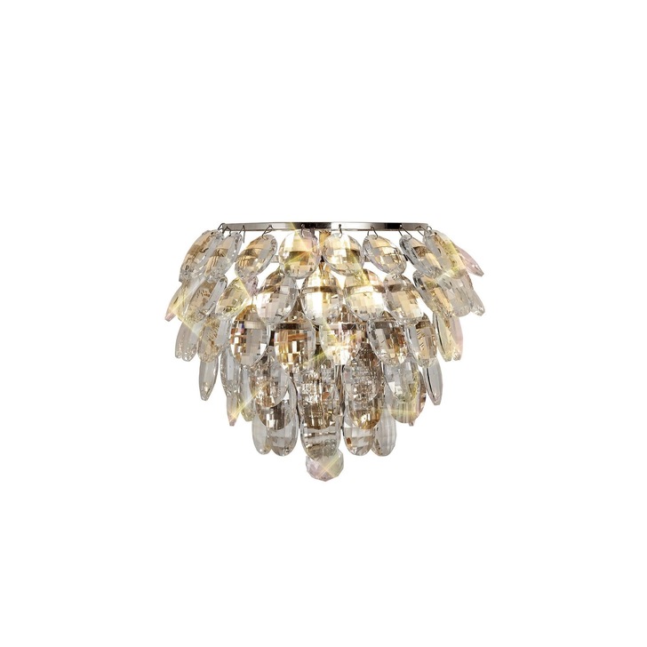 Diyas IL32806 Coniston Polished Chrome Crystal Wall Light